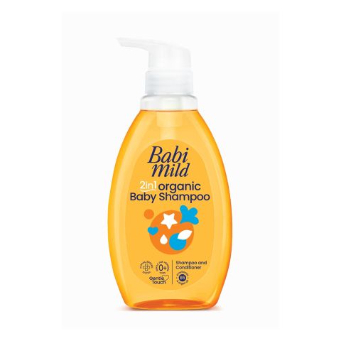 Babi Mild 2-In-1 Organic Baby Shampoo & Conditioner, 380ml