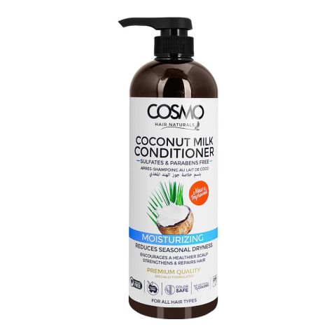 Cosmo Hair Naturals Coconut Milk Moisturizing Conditioner, For All Hair Types, 1000ml