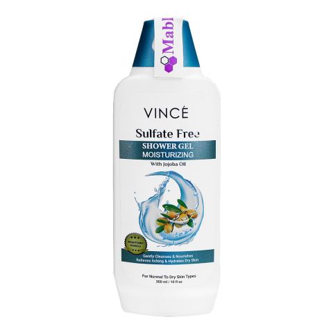 Vince Moisturizing With Jojoba Oil Sulfate Free Shower Gel, 300ml