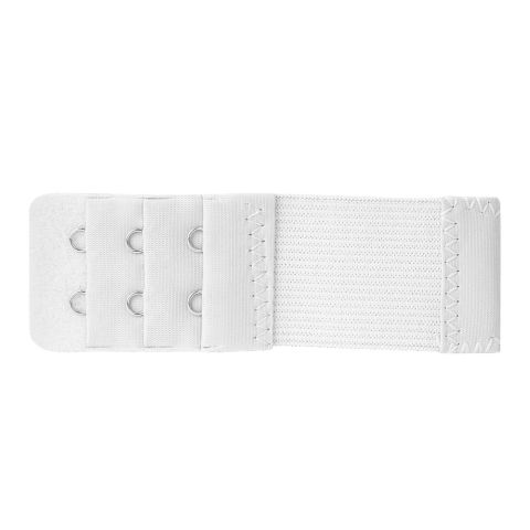 Bra Extension Strips Elastic 2 Hooks, White