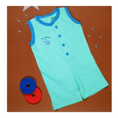 Basix Monster At A Party Sleeve Less Polo Romper, 2645