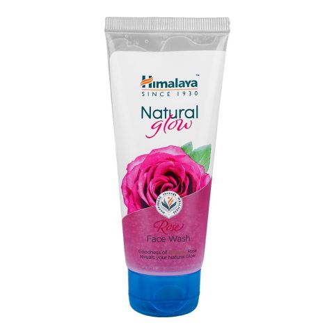 Himalaya Natural Glow Rose Face Wash, For All Skin Types, Removes Impurities and Dullness, 50ml