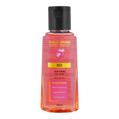 Color Studio Rose Face Wash, Reduces Pigmentation and Pores, For All Skin Types, 100ml