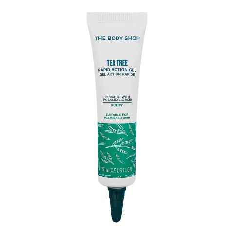 The Body Shop Tea Tree Rapid Action Gel With Salicylic Acid, For Blemished Skin, 15ml