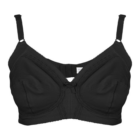 IFG Comfort 15 Deluxe Cotton Bra, Black