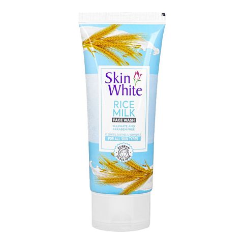 Skin White Rice Milk Face Wash, Sulphate & Paraben Free, For All Skin Types, 100g