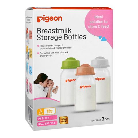 Pigeon Breastmilk Storage Bottles, 120ml Each, 3-Pack, A79898