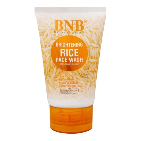 BNB Organic Source Brightening Rice Face Wash, Paraben and Sulfate Free, 120ml