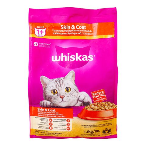 Whiskas Chicken & Salmon Flavor Cat Food, 1.1Kg