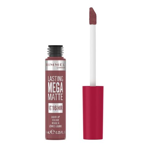 Rimmel London Lasting Up To 16 Hour Mega Matte Liquid Lipstick, Long-Lasting, Hydrating, 210 Rose & Shine, 7.4ml