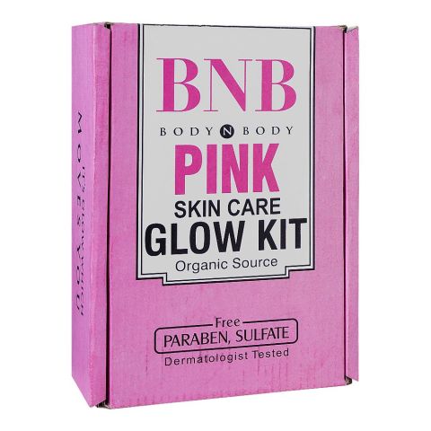 BNB Organic Source Skin Care Pink Glow Kit, Paraben And Sulphate Free, SPF 60 Sunscreen Serum 50ml, Rice Face Wash 120ml, Rice Scrub 200ml, Rice Powder Organic Mask 120g, Opulent Glow Bundle Kit