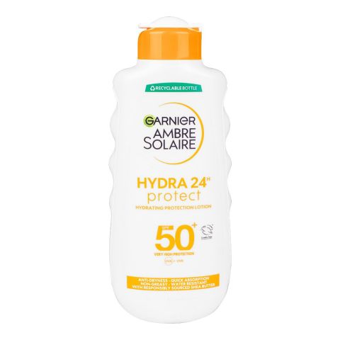 Garnier Ambre Solaire Hydra 24H Protect Hydrating Protection Lotion, SPF-50+, UVA & UVB, 200ml