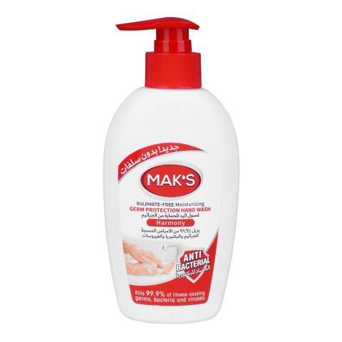 Mak's Harmony Moisturizing Germ Protection Hand Wash, Sulfate-Free, 200ml