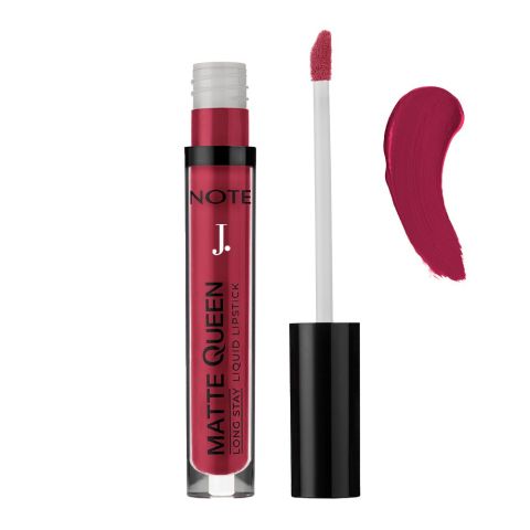 J. Note Matte Queen Long Stay Liquid Lipstick, 4ml, 14 Bold Berry