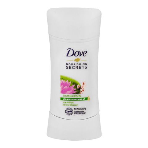 Dove Nourishing Secrets Calming Ritual Waterlily & Sakura Blossom Deodorant Stick, For Women, 74gm