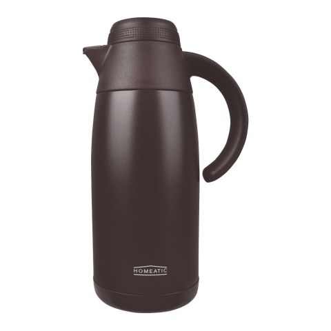 Homeatic Steel Vacuum Flask, 1.1 Liter Capacity, Brown, HMV-2001