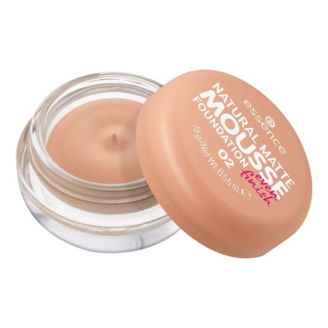 Essence Natural Matte Mousse Foundation, Vegan, 16g, 02