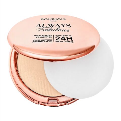 Bourjois Always Fabulous Powder Foundation, SPF 20, 24 Hours Lasting, 210 Vanilla