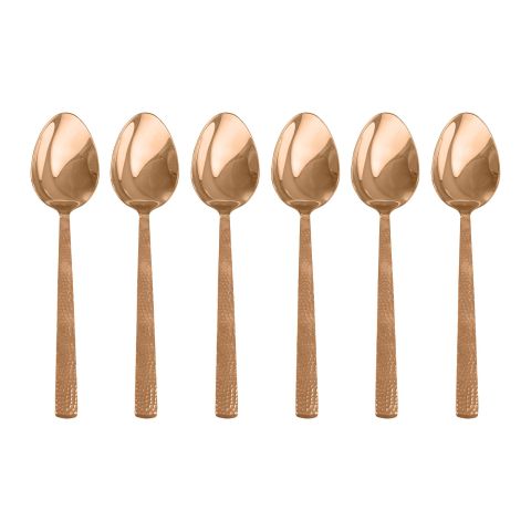 Dinette Stainless Steel Table Spoon Set, R-Gold 100c, 6-Pack, DY-005