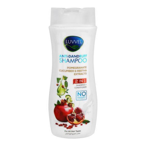 Luvvel Pomegranate Cucumber & Reetha Anti-Dandruff 2in1 Shampoo & Conditioner, 200ml