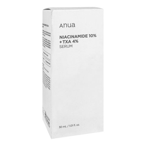 Anua 10% Niacinamide+ 4% Tranexamic Acid Serum, Hyaluronic Acid, For Sensitive Skin, Fragrance-Free, 30ml