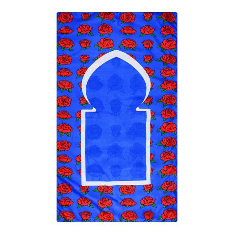 Star Shine Truck Art Blue Floral Travel Janamaz/Prayer Mat