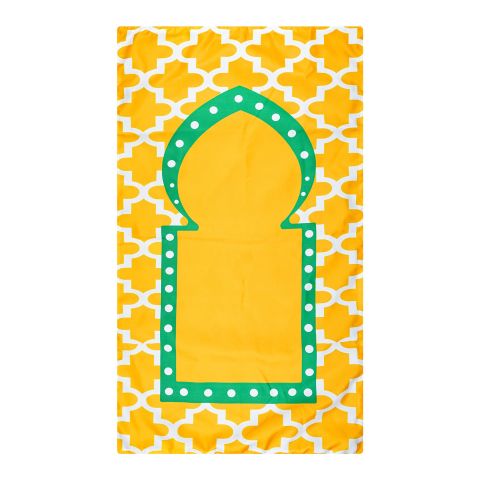 Star Shine Truck Art Yellow Geometric Pattern Travel Janamaz/Prayer Mat