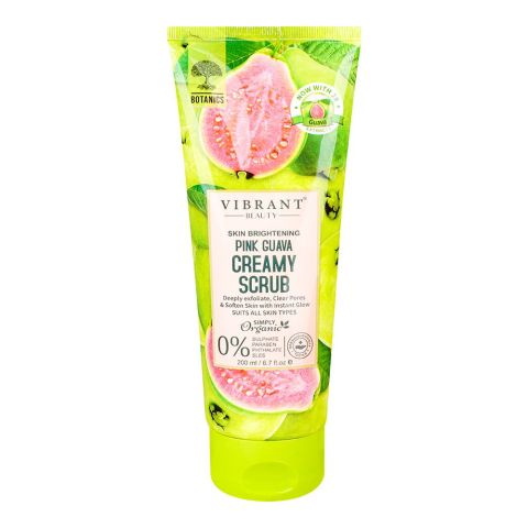 Vibrant Beauty Skin Brightening Pink Guava Creamy Scrub, For All Skin Types, Sulphate, Paraben & Phthalate Free, 200ml