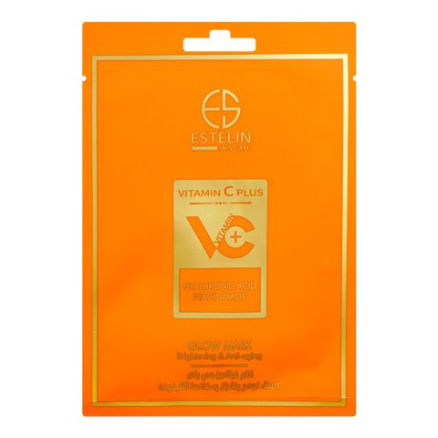 Estelin Vitamin C Plus Hyaluronic Acid And Niacinamide Glow Mask, 25g