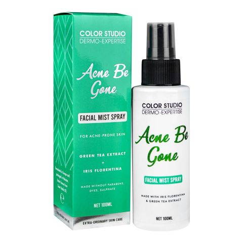 Color Studio Acne Be Gone Facial Mist Spray, Paraben, Sulphate & Dyes Free, For Acne Prone Skin, 100ml