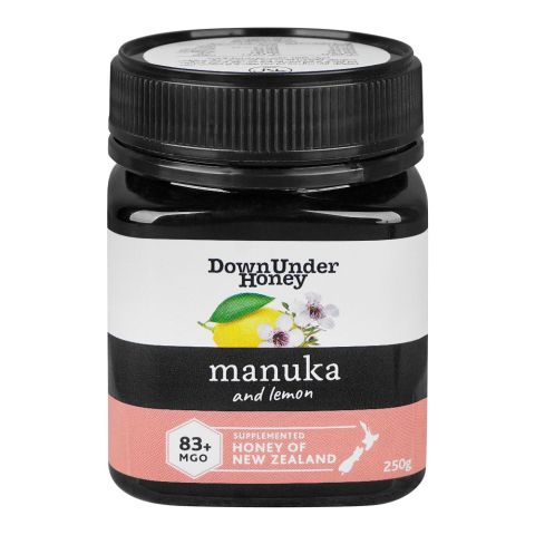 DownUnder Manuka Honey & Lemon, MGO 83+, 250g