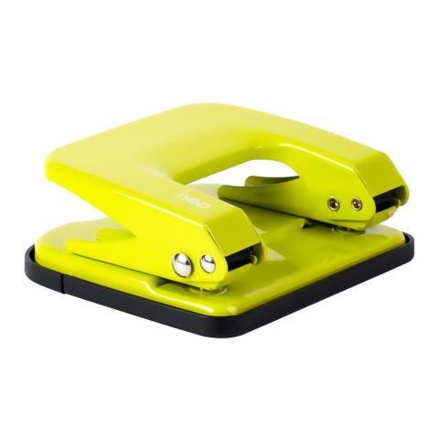 Deli Metal Hole Punch Machine With Lock, 5.5mm Hole Size, 12mm Depth, 80mm Gap, 10 Sheet Limit, Small, Green, E0136