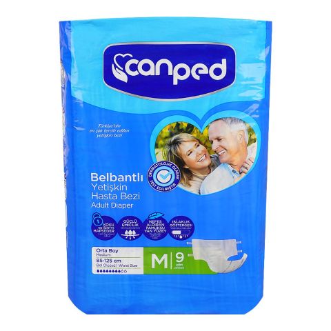 Canped Adult Diaper, 85-125cm, Medium 9-Pack