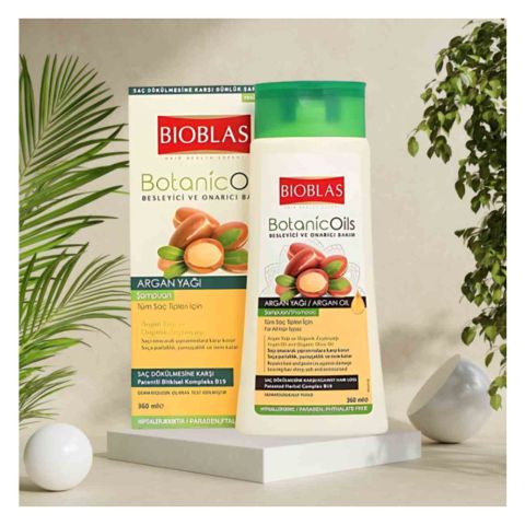 Bioblas Botanic Oils Nourishing And Repairing Care Shampoo, Repaor Damaged Hair, Paraben Free, All Hair Types, 360ml