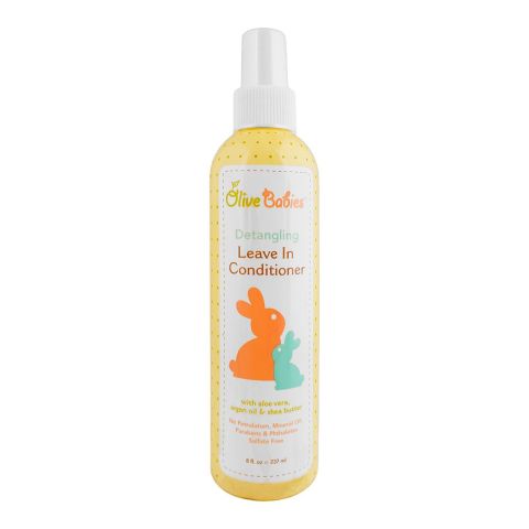 Olive Babies Detangling Leave In Conditioner With Aloe Vera, Argan Oil & Shea Butter, Parabens & Sulfates Free, 237ml