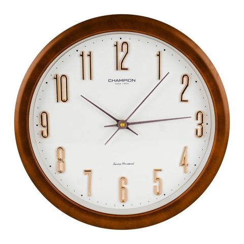 Champion Wall Clock for Home, Office, Kitchen, Bedroom & Living Room Décor, Wood, CCB-576