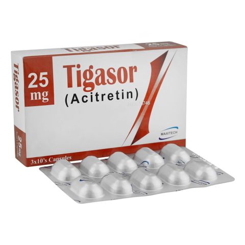Tigasor Capsules 25mg, Box (30 Capsules)