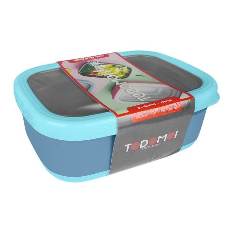 Tedemei Steel Lunch Box, 1.4 Liter Capacity, Blue, 6863