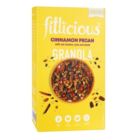 Fitlicious Cinnamon Pecan Granola, Healthy Heart, No Preservatives, Dairy Free, 100g