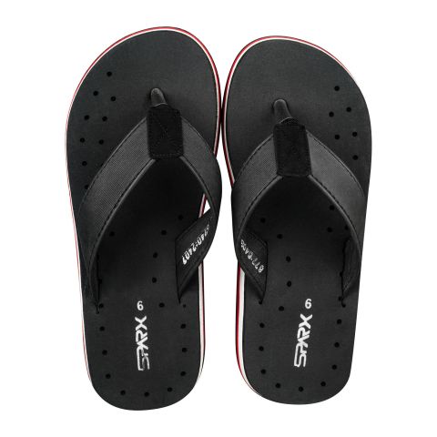 Bata Men's Rubber Flip Flops Slippers, Black, 8776403