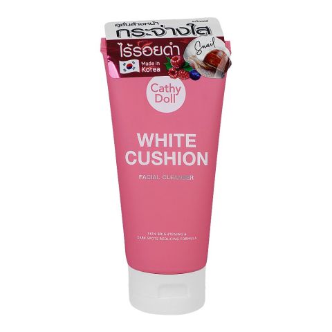 Cathy Doll White Cushion Facial Cleanser, Skin Brightening & Dark Spots Reducing Formula, 120ml