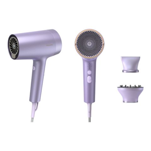 Philips 7000 Series Hair Dryer With 4 Minutes Fast Drying Result, Metallic Lilac, BHD720/10