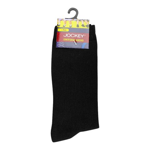 Jockey Uniform School Socks, 1-Pair, Black, UAKSKNSSNND-999