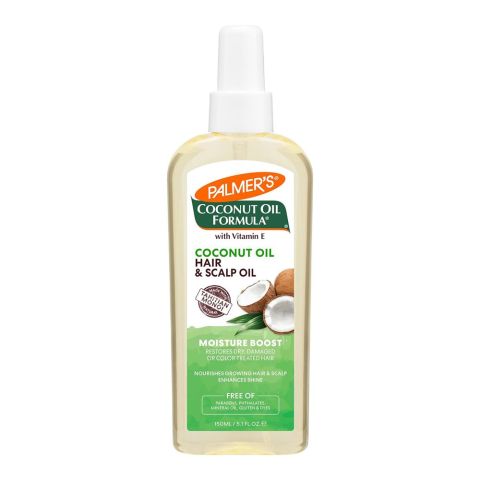 Palmer's Hair & Scalp Oil With Coconut Oil and Vitamin E, Cruelty and Parabens Free, 150ml