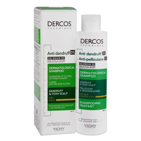 Vichy Dercos Anti-Dandruff Shampoo, For Dry Hair, 200ml