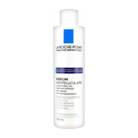 La Roche-Posay Kerium Anti-Dandruff and Anti-Pellicular Gel Shampoo, For Oily Scalp, 200ml