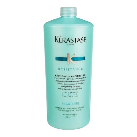 Kerastase Resistance Bain Force Architecte Shampoo, For Thinning and Weak Hair, 1000ml