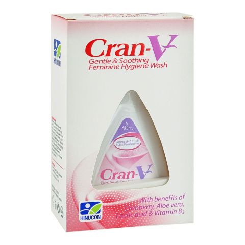 Cran-V Gentle & Soothing Feminine Hygiene Wash, 60ml