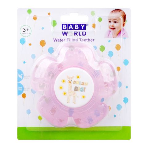 Baby World Water Billed Teether, For 3+ Months, Pink, BW3005