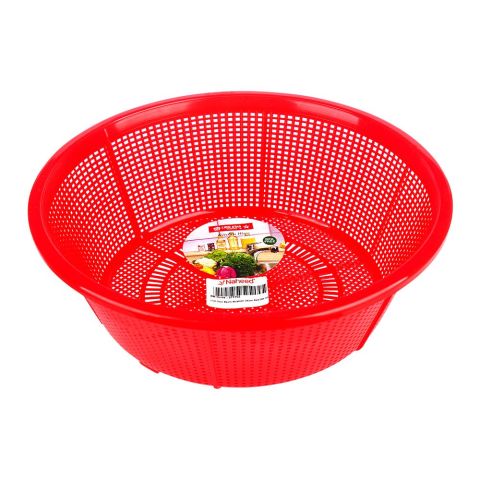 Lion Star 24cm Plastic Basin Strainer, Red, BA-33